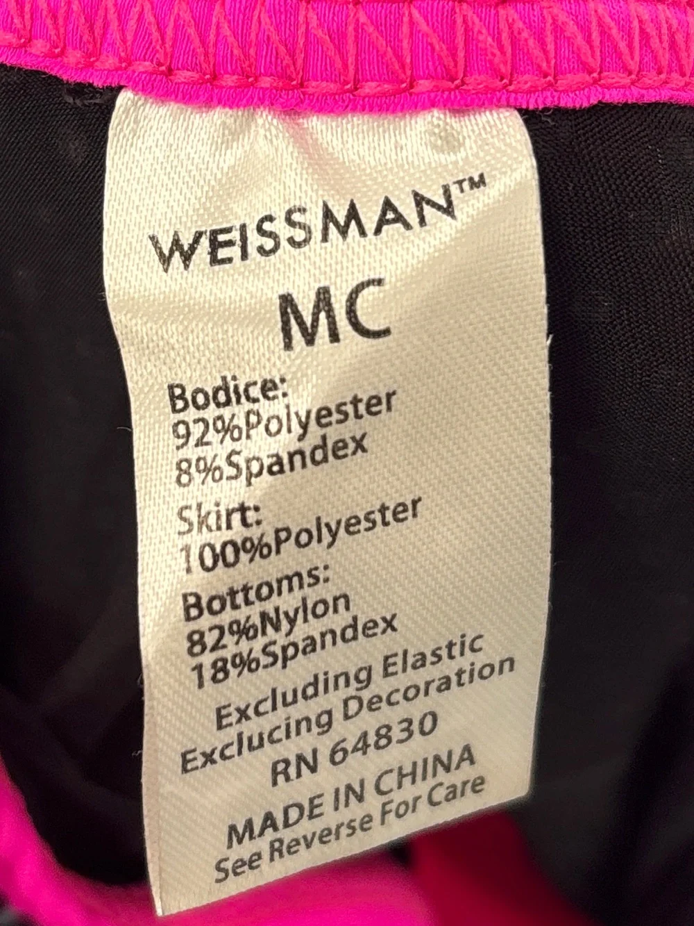 Weissman Black and Hot Pink Sparkle Tutu Dress